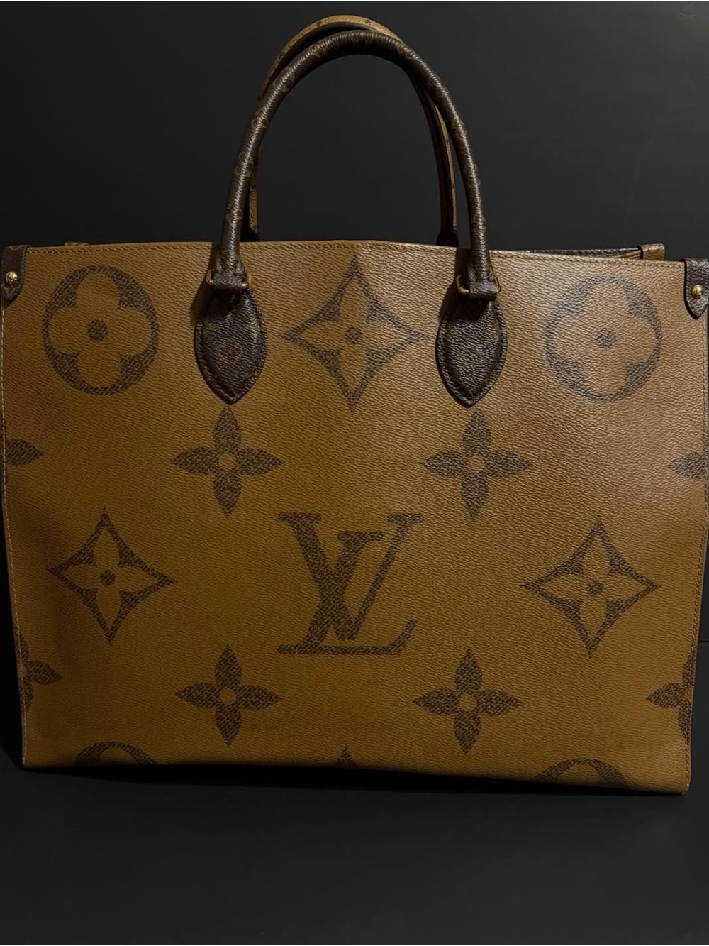 Louis Vuitton Brown Monogram Tote with Tan Accents - Picture 2 of 5